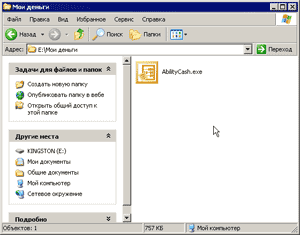 Папка программы на флеш-диске